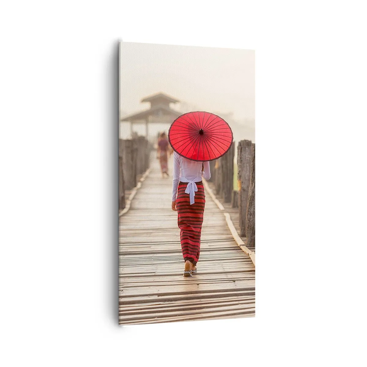 Schilderen op canvas - Op de oude brug - 65x120 cm