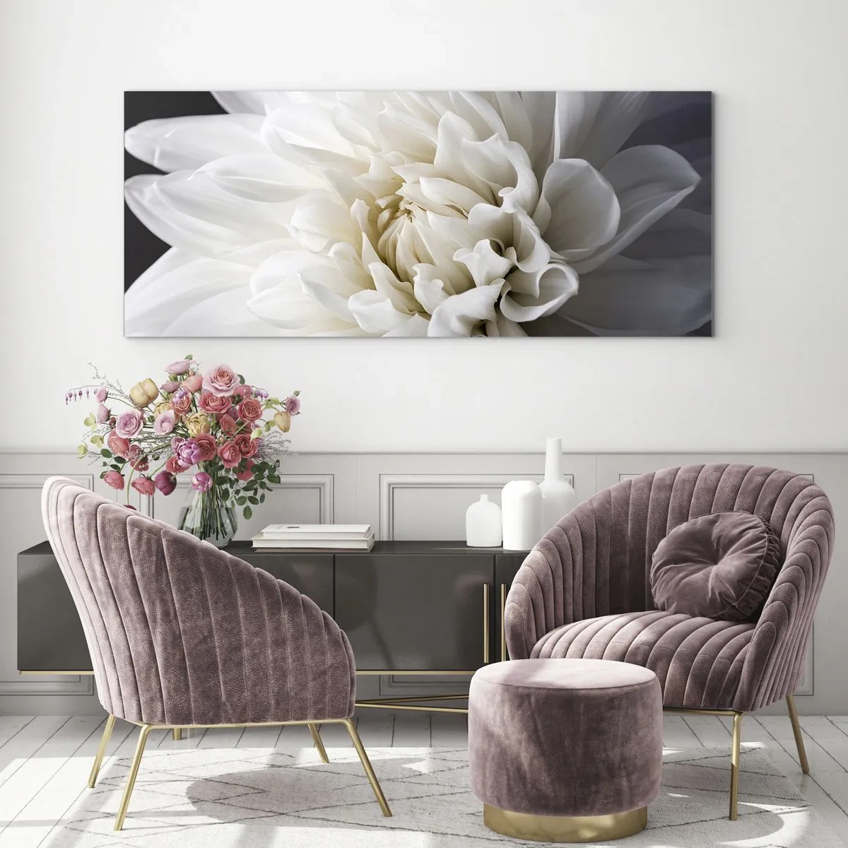 Schilderen op glas - Ochtend van de bruid - 100x40 cm
