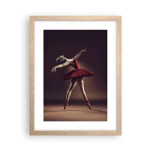Een poster in een licht eiken lijst - Een prima ballerina - 30x40 cm