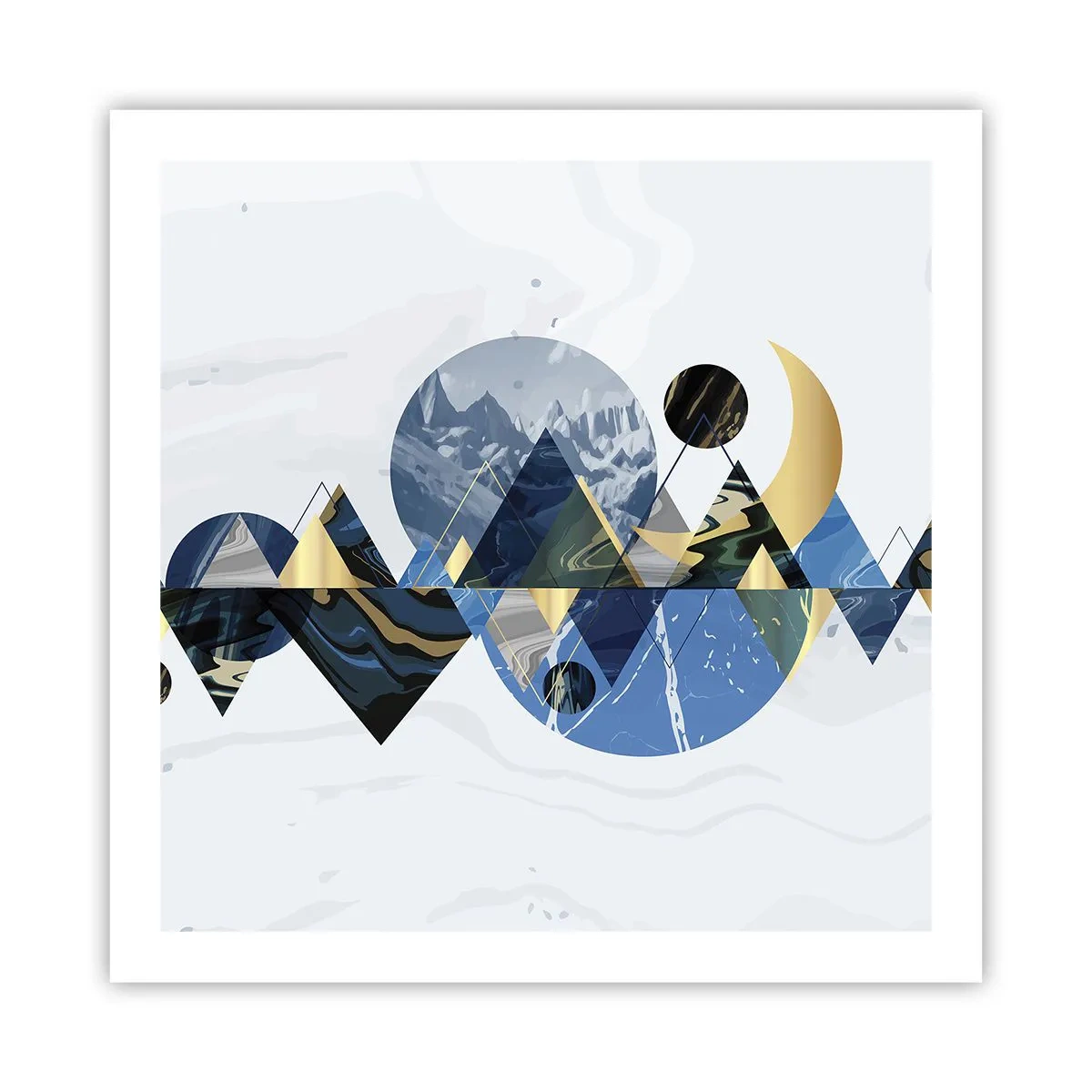 Poster - Geometrisch landschap - 60x60 cm