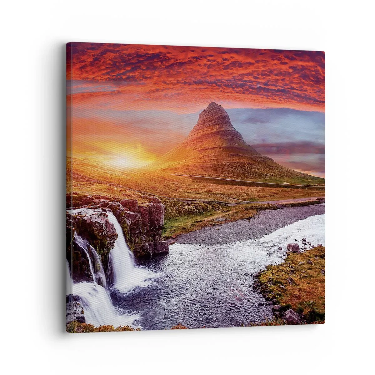 Schilderen op canvas - Een zicht op Midden-aarde - 30x30 cm