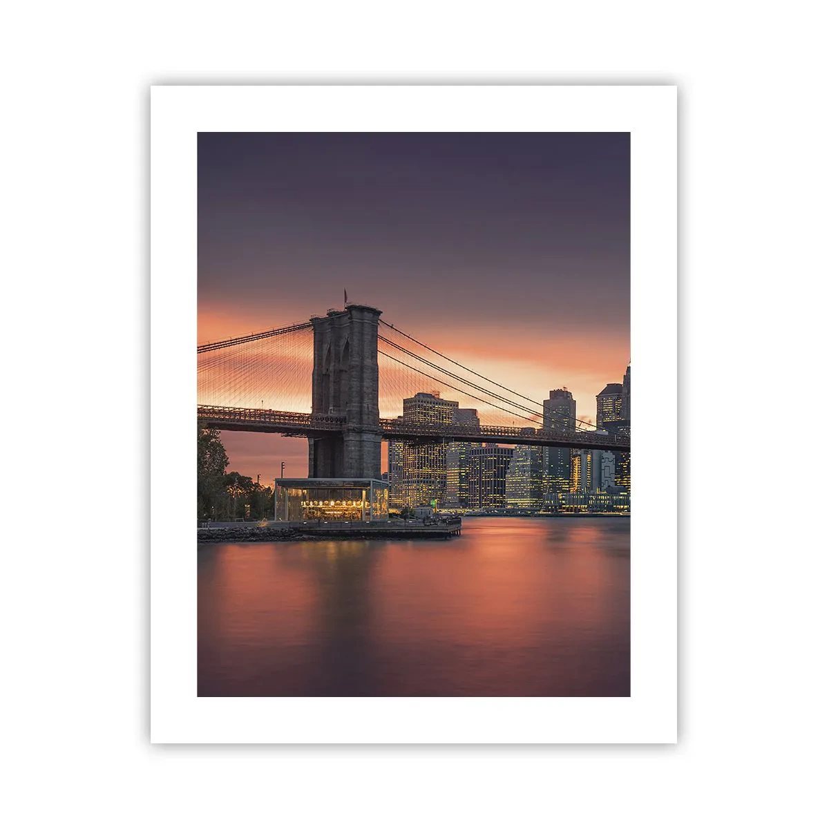 Poster - Ondergedompeld in lila stilte - 40x50 cm