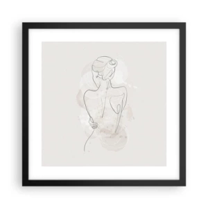 Poster in een zwarte lijst - Als een gevoelig instrument - 40x40 cm