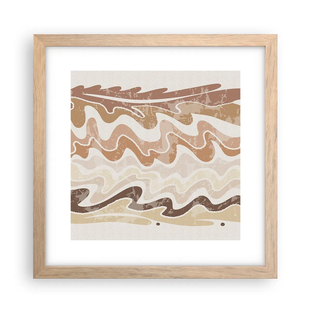 Een poster in een licht eiken lijst - Goede energie – goede emoties - 30x30 cm