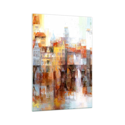 Schilderen op glas - Ook onder de brug is het mooi - 70x100 cm