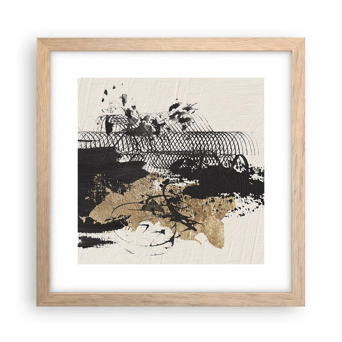 Een poster in een licht eiken lijst - Compositie met passie - 30x30 cm