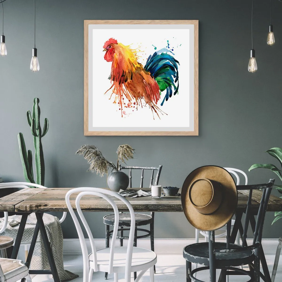 Een poster in een licht eiken lijst - Koninklijk gewaad, koninklijke trots - 40x40 cm