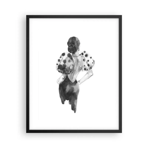 Poster in een zwarte lijst - Ze kwam langs - 40x50 cm