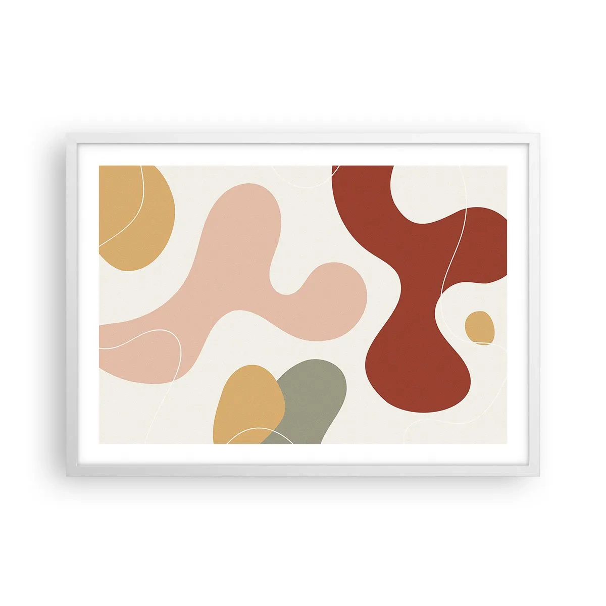 Poster in een witte lijst - Kronkels of krullen? - 70x50 cm