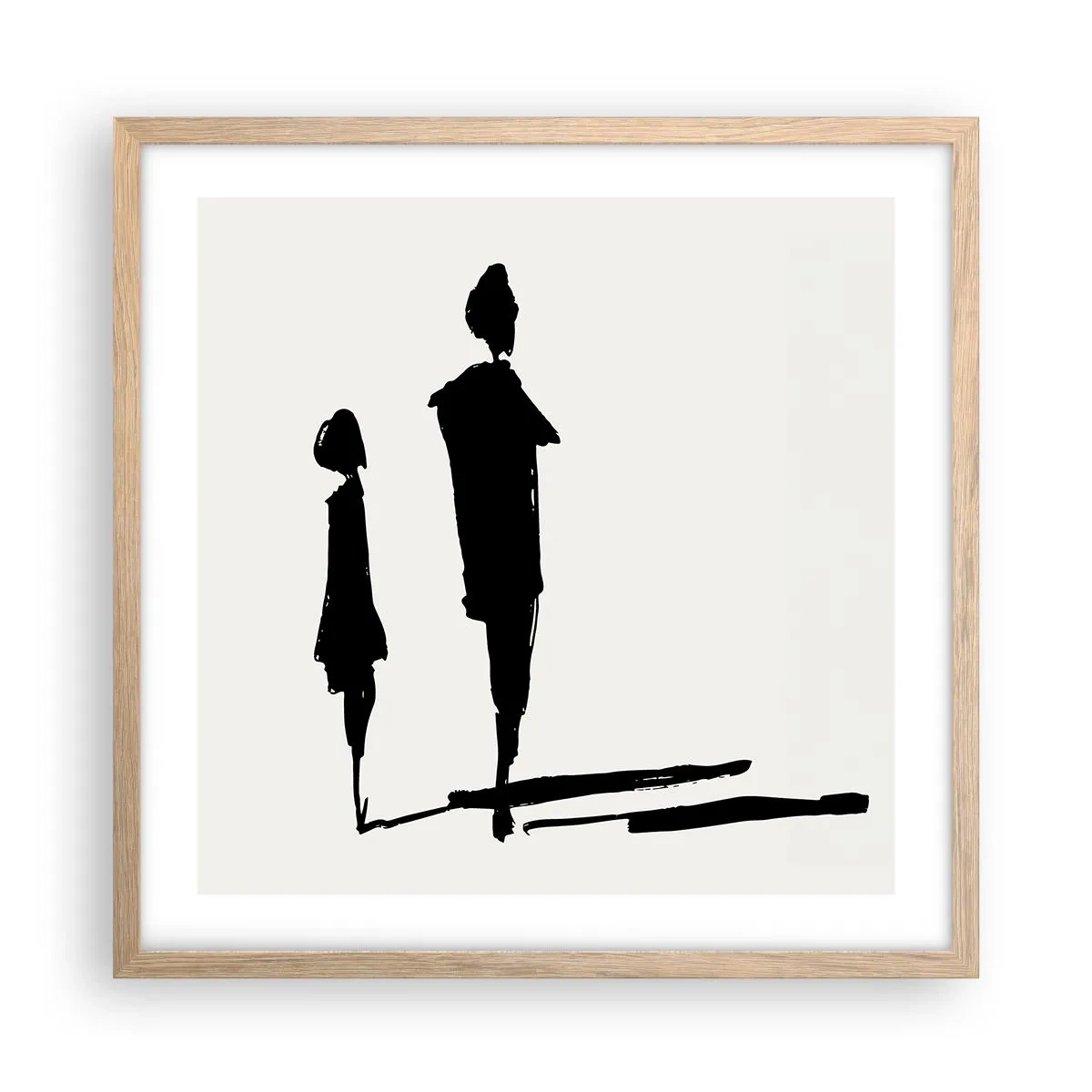 Een poster in een licht eiken lijst - Zeker samen? - 50x50 cm