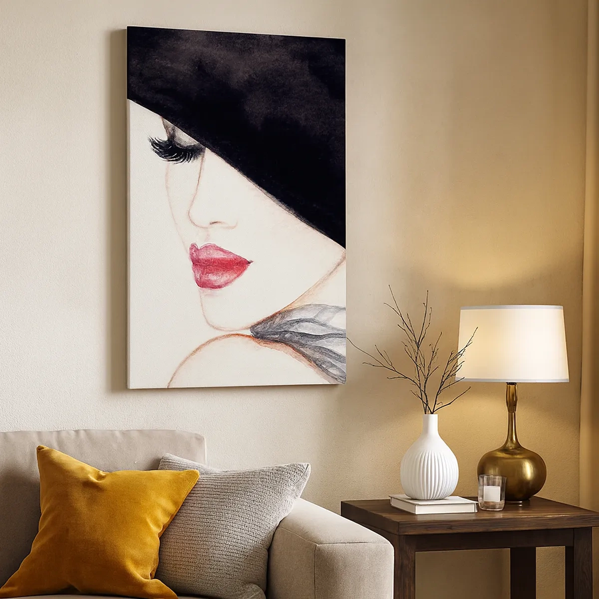 Schilderen op canvas - Elegantie en sensualiteit - 50x70 cm