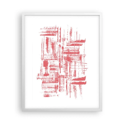 Poster in een witte lijst - De rode stad - 40x50 cm