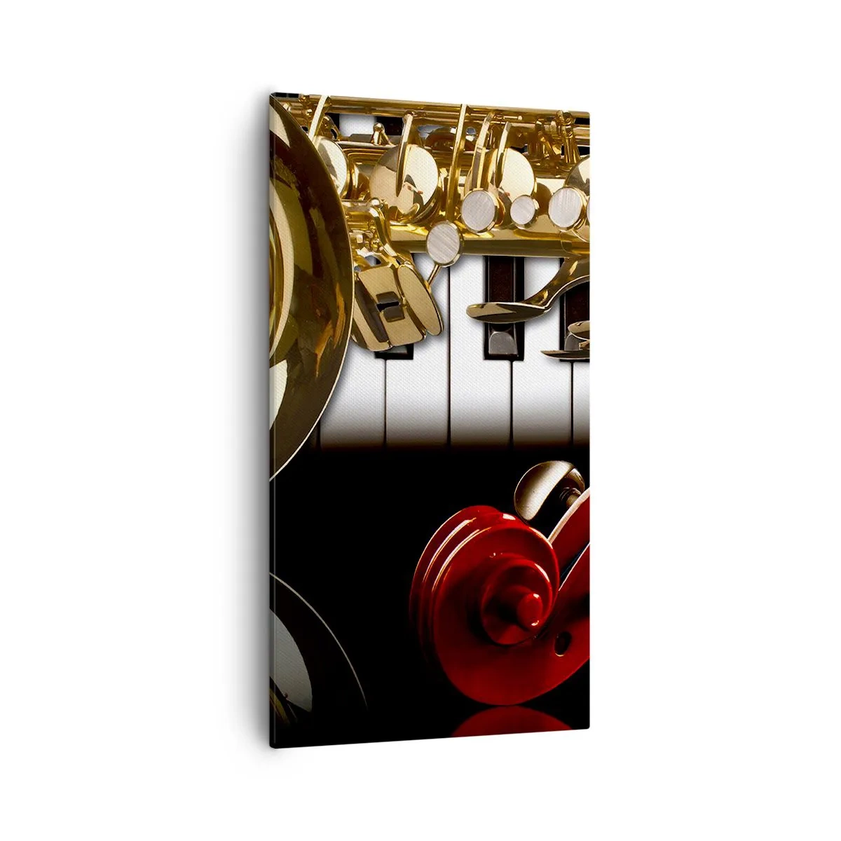 Schilderen op canvas - Plaatwerk, hout en ivoor - 55x100 cm