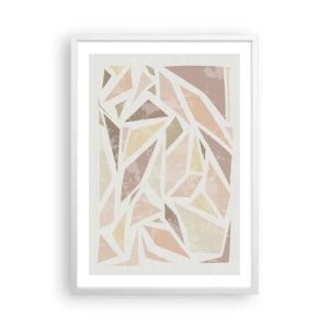 Poster in een witte lijst - Gebrandschilderd glas compositie - 50x70 cm