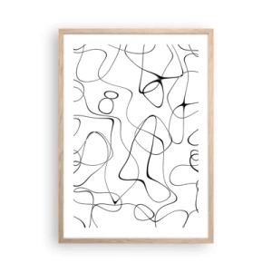 Een poster in een licht eiken lijst - Levenspaden, wisselvalligheden - 50x70 cm