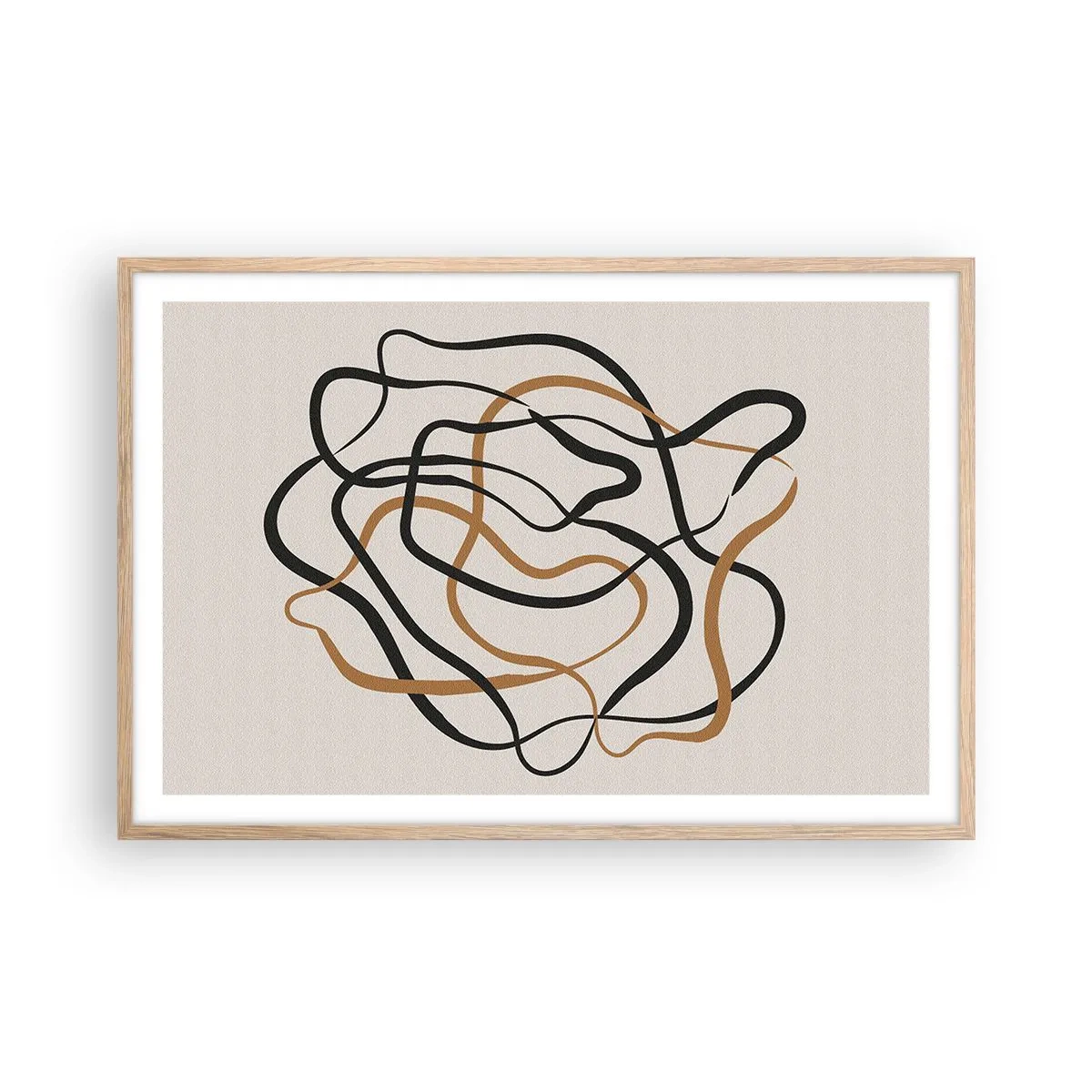 Een poster in een licht eiken lijst - Alles ging mis - 91x61 cm