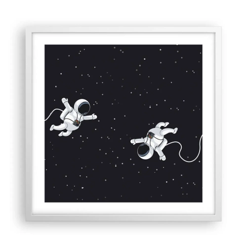 Poster in een witte lijst - Kosmische dans - 50x50 cm