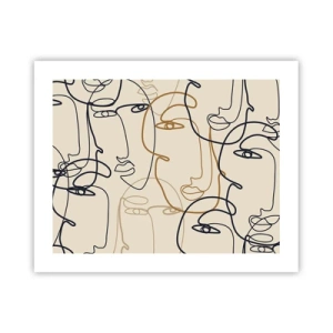 Poster - Het portret is vermenigvuldigd - 50x40 cm
