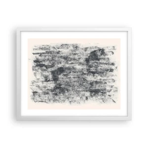 Poster in een witte lijst - Mistige compositie - 50x40 cm