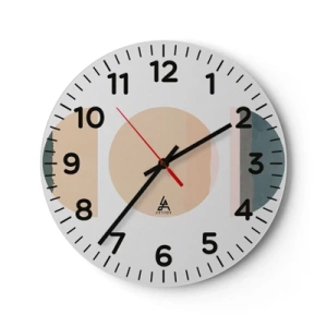 Wandklok - Klok - Een Wiel achter een andere - 40x40 cm