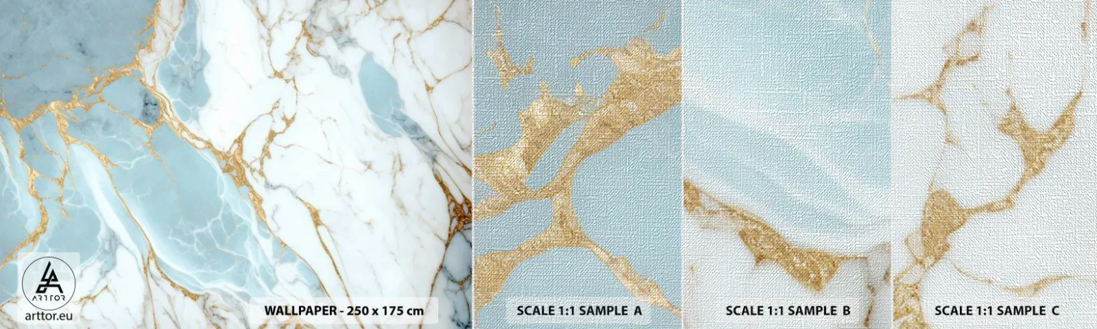 Fotobehang Monster Premium Canvas - Rijkdom van steen - Art-deco, Glamour, Marmer - 100x30 cm