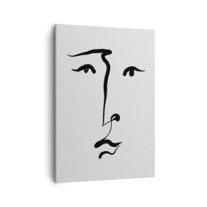 Schilderen op canvas - Portret met één lijn - 50x70 cm