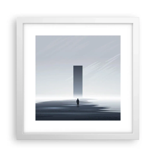 Poster in een witte lijst - Kans of bedreiging? - 30x30 cm
