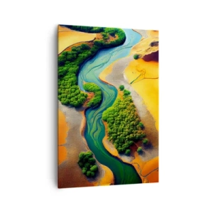 Schilderen op canvas - Levengevende rivier - 70x100 cm