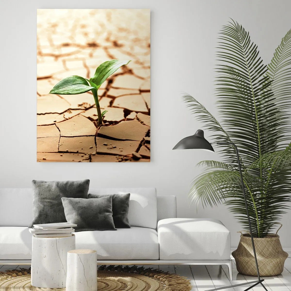 Schilderen op glas - De ontembare kracht van het leven - 50x70 cm