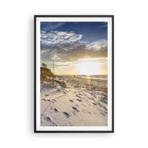 Poster in een zwarte lijst - Een uitnodiging voor een wandeling - 61x91 cm