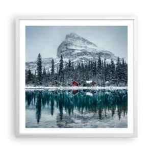 Poster in een witte lijst - Canadese stilte - 60x60 cm