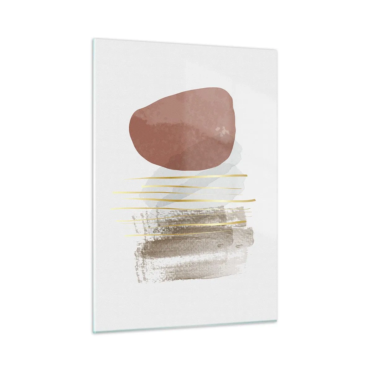 Schilderen op glas - Abstracte zuilengalerij - 50x70 cm