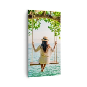 Schilderen op canvas - Het leven is prachtig - 65x120 cm