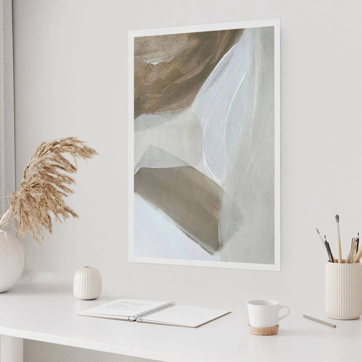 Poster - Een golf van wit - 50x70 cm