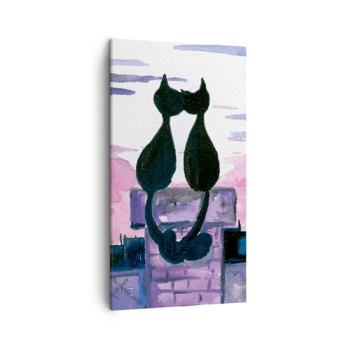 Schilderen op canvas - Afspraak onder de maan - 45x80 cm