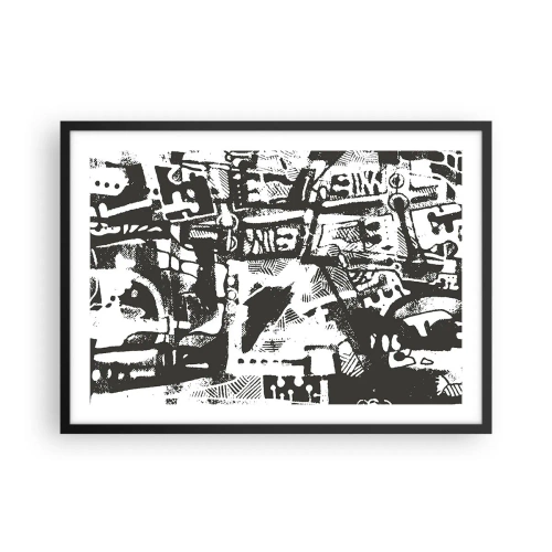 Poster in een zwarte lijst - Orde of chaos? - 70x50 cm