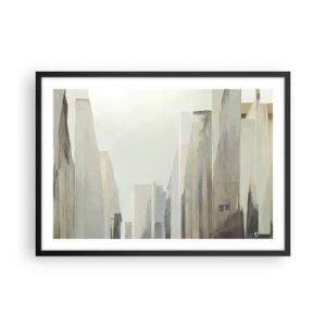 Poster in een zwarte lijst - Droom over de stad - 70x50 cm