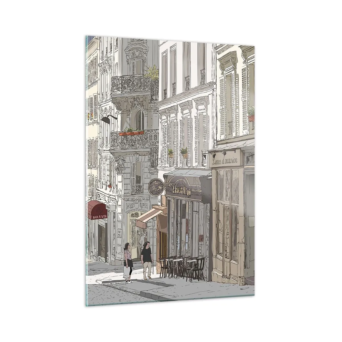Schilderen op glas - Stadsvreugde - 50x70 cm