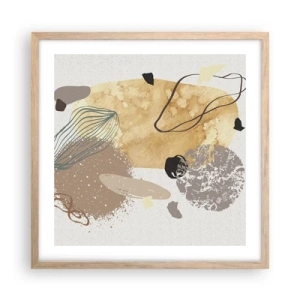 Een poster in een licht eiken lijst - Toegepaste plumcologie - 50x50 cm
