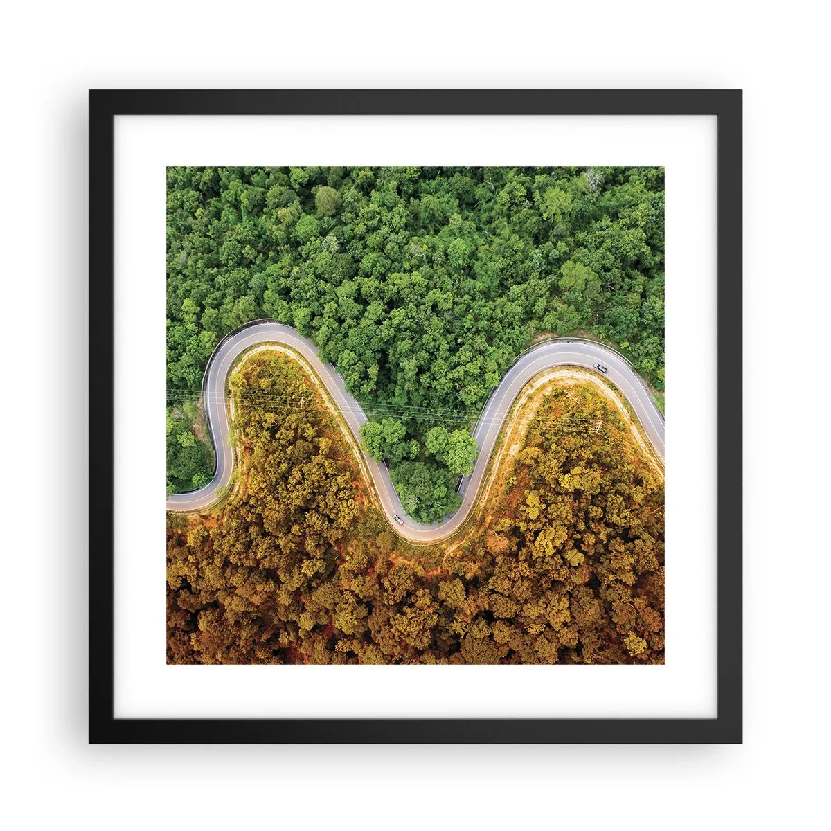 Poster in een zwarte lijst - Grenzen en doorbraken - 40x40 cm