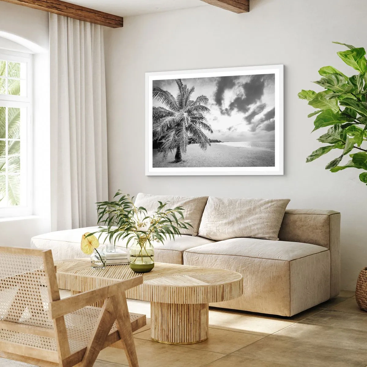 Poster in een witte lijst - Wanneer je verlangt naar eenzaamheid... - 70x50 cm