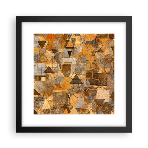 Poster in een zwarte lijst - De wereld in vorm - 30x30 cm