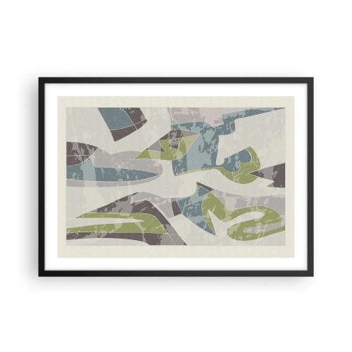 Poster in een zwarte lijst - Compositie achter het glas - 70x50 cm