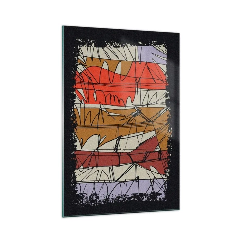 Schilderen op glas - Spontane compositie - 70x100 cm