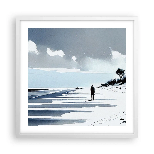 Poster in een witte lijst - Alleen - 50x50 cm