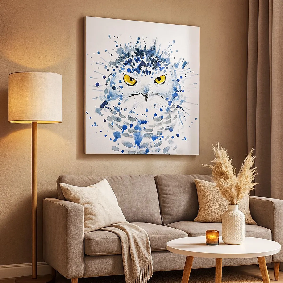 Schilderen op canvas - Recht in de ogen - 30x30 cm