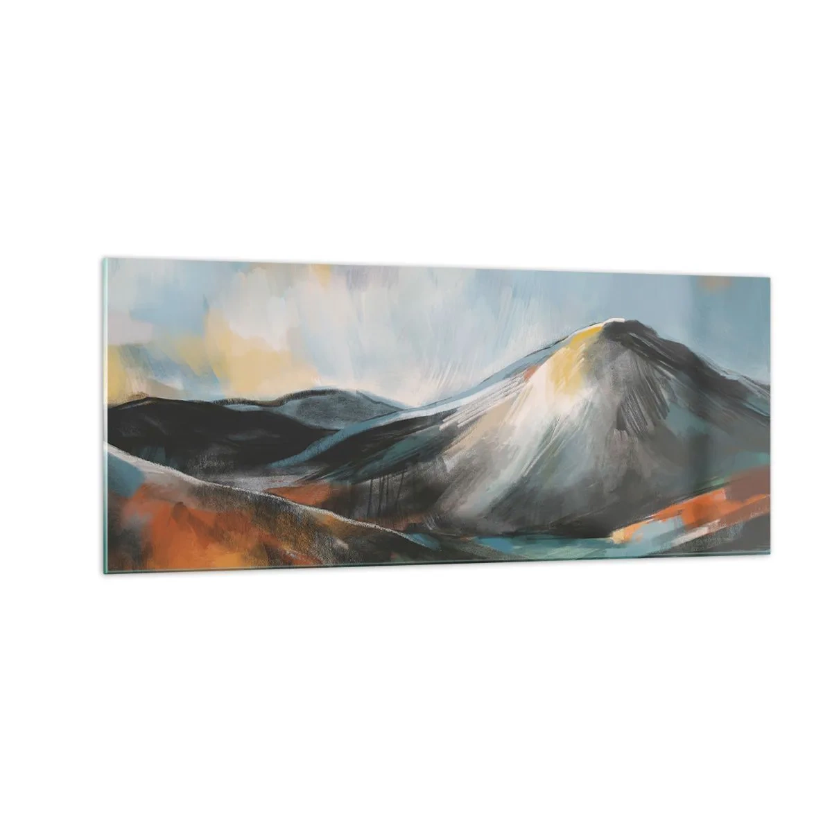 Schilderen op glas - Ruw en prachtig - 100x40 cm