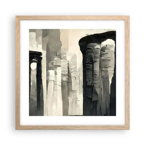 Een poster in een licht eiken lijst - De majesteit van de oudheid - 40x40 cm