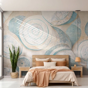 Fotobehang Premium Sand - Wat zit er in de schelp? - Minimalisme, Schelpen, Helder - 450x315 cm