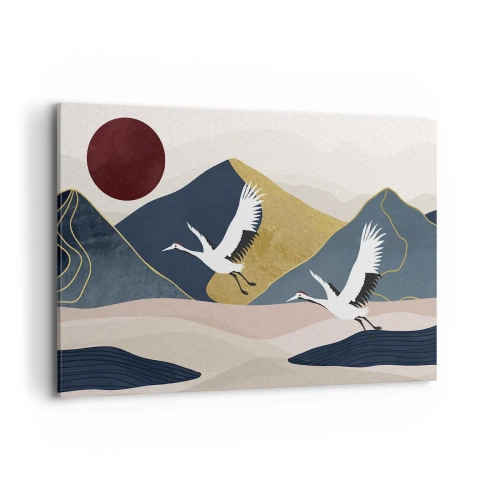 Schilderen op canvas - Het is weer een dag GEGAAN - 120x80 cm